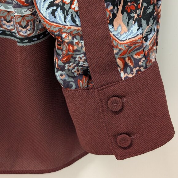 BCBGMaxazria Ali Hi Low Top in Maroon - Picture 5 of 13